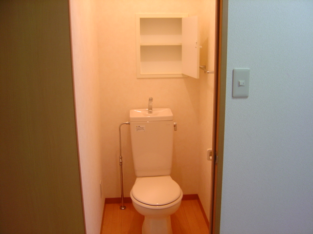 Toilet. Convenient with sanitary BOX to the toilet top