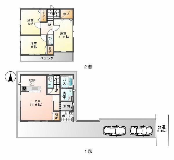 Floor plan. 25,800,000 yen, 3LDK, Land area 128.43 sq m , Building area 89.03 sq m