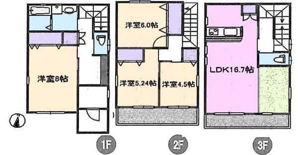 Floor plan. 31,800,000 yen, 4LDK, Land area 93.63 sq m , Building area 106.21 sq m