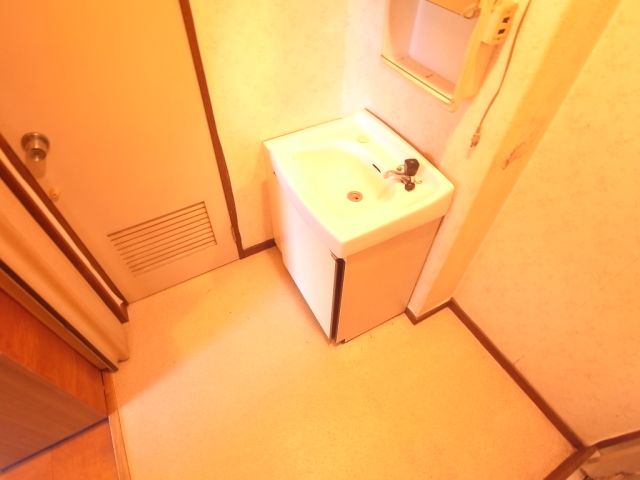 Washroom. Spacious washbasin