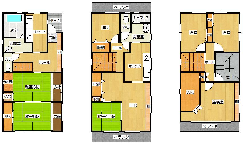 Floor plan. 22 million yen, 7LDK + S (storeroom), Land area 97.64 sq m , Building area 157.03 sq m