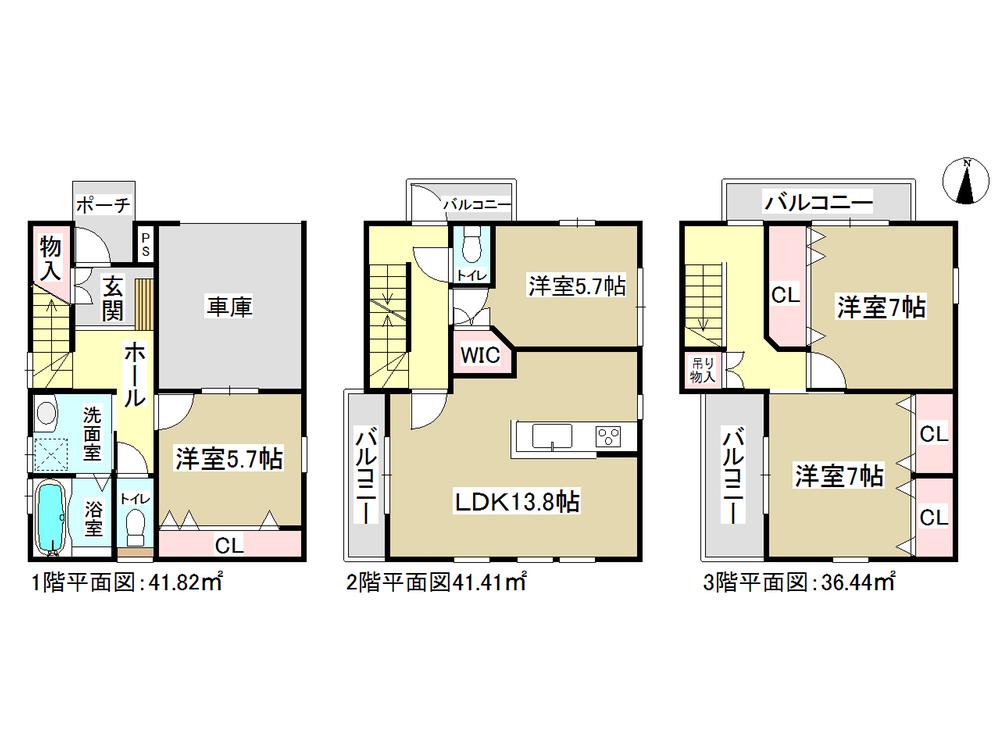 Floor plan. (A Building), Price 28.8 million yen, 4LDK, Land area 78.98 sq m , Building area 108.08 sq m