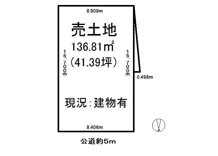 Compartment figure. Land price 21 million yen, Land area 136.81 sq m