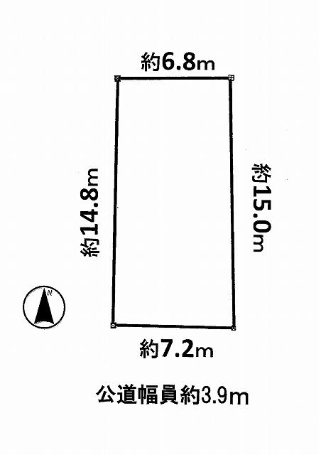 Compartment figure. Land price 11.8 million yen, Land area 105 sq m