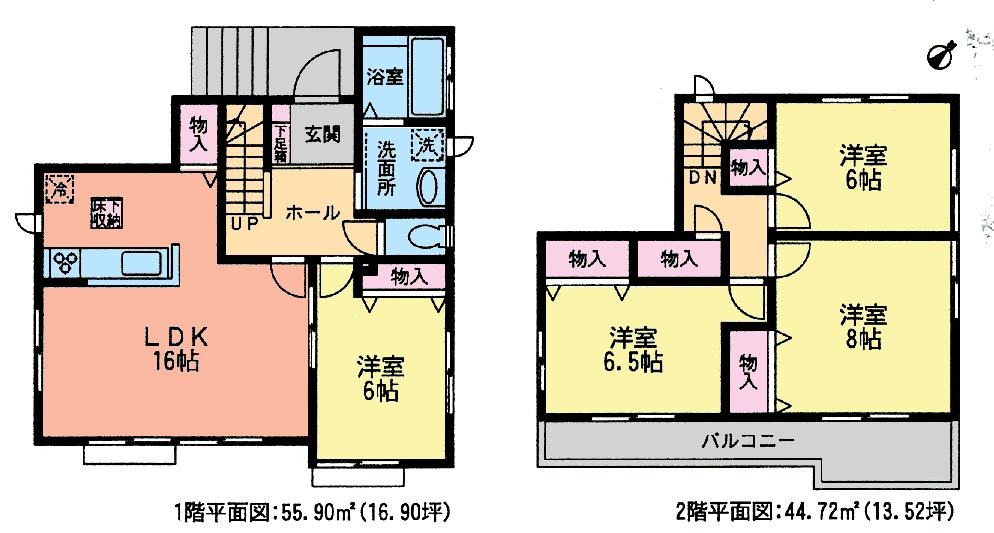 Floor plan. (B Building), Price 25,800,000 yen, 4LDK, Land area 145.64 sq m , Building area 100.62 sq m