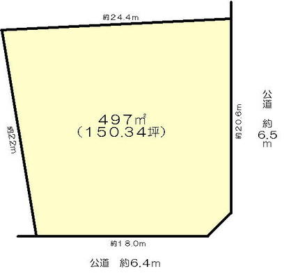 Compartment figure. Land price 39,800,000 yen, Land area 497 sq m