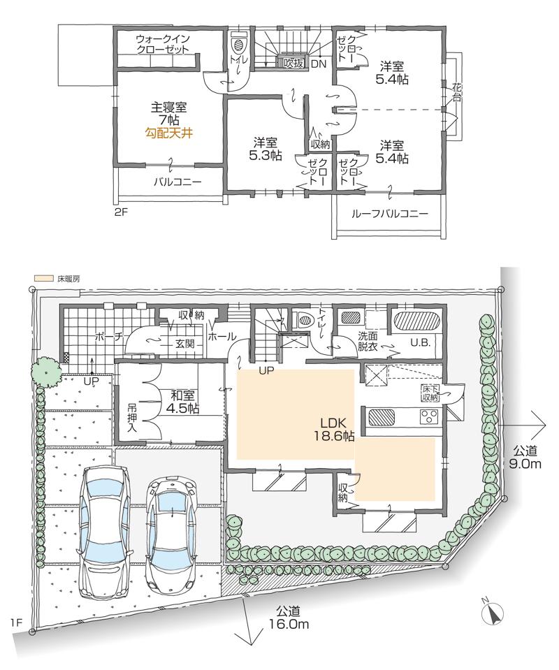 Floor plan. (C Building), Price 37,800,000 yen, 5LDK+S, Land area 156.76 sq m , Building area 120.5 sq m
