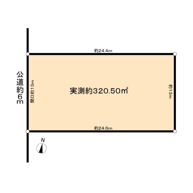 Compartment figure. Land price 49 million yen, Land area 320.5 sq m land area of ​​approximately 320.50 sq m