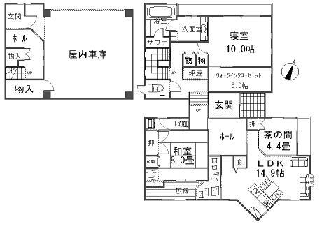 Floor plan. 67,500,000 yen, 3LDK, Land area 260.42 sq m , Building area 182.79 sq m