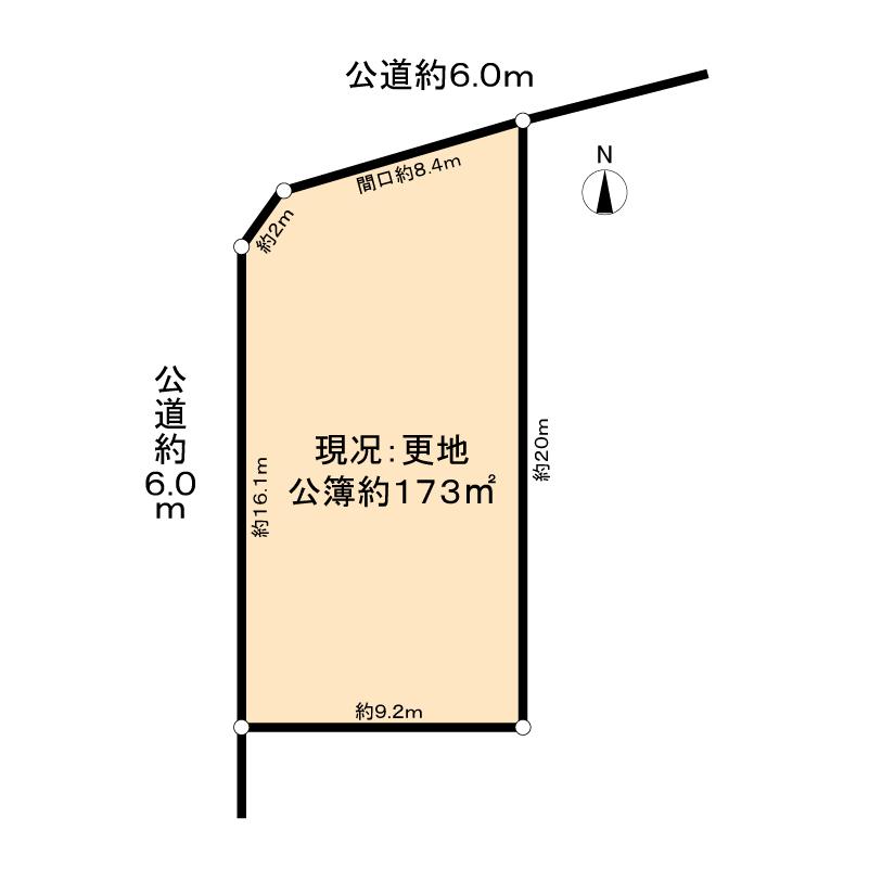 Compartment figure. Land price 17.8 million yen, Land area 173 sq m land area 173 sq m