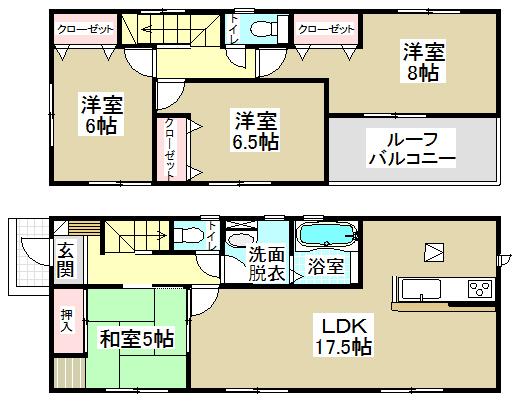 Floor plan. 33,800,000 yen, 4LDK, Land area 199.09 sq m , Building area 99.38 sq m