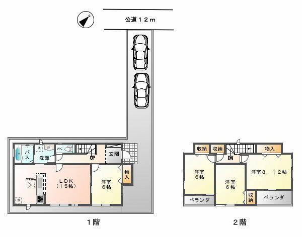 Floor plan. (E Building), Price 22,800,000 yen, 4LDK, Land area 139.97 sq m , Building area 97.52 sq m
