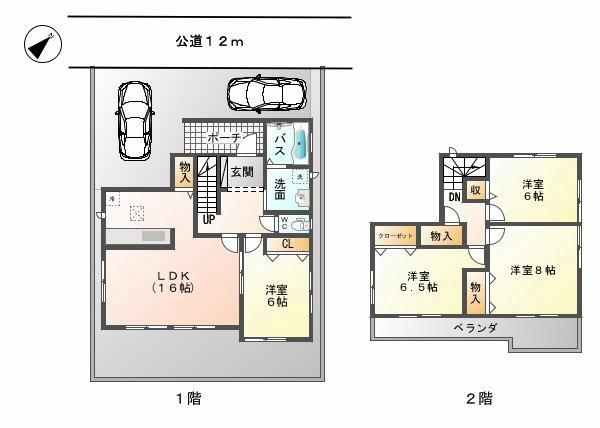 Floor plan. (B Building), Price 25,800,000 yen, 4LDK, Land area 145.64 sq m , Building area 100.62 sq m
