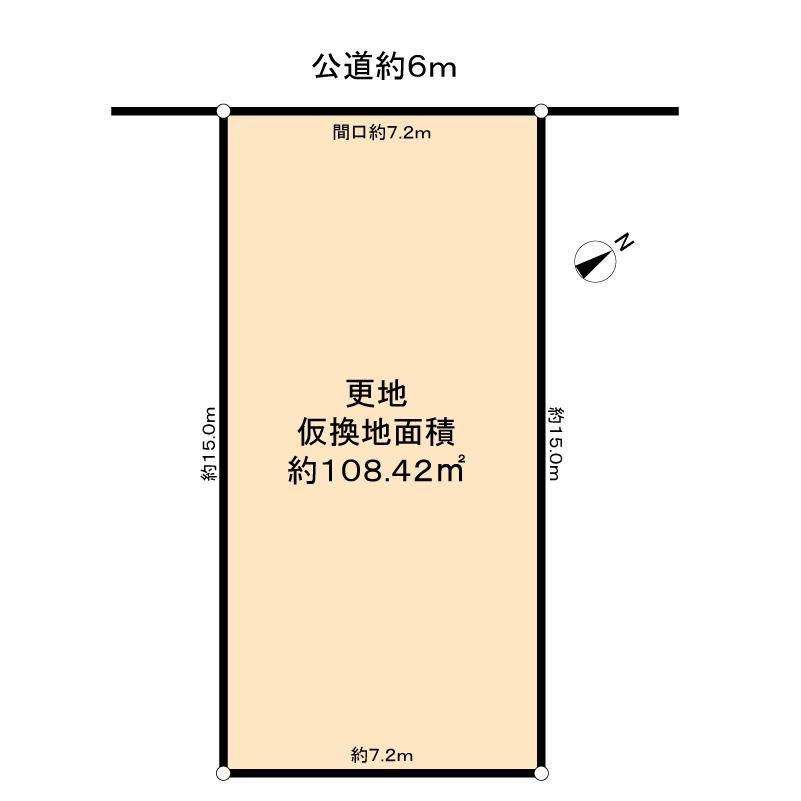 Compartment figure. Land price 10.8 million yen, Land area 108.42 sq m land about 32.7 square meters