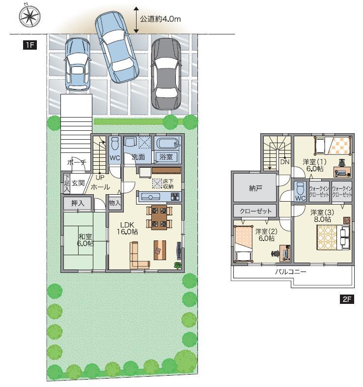 Floor plan. 35,900,000 yen, 4LDK, Land area 188.2 sq m , Building area 107.65 sq m