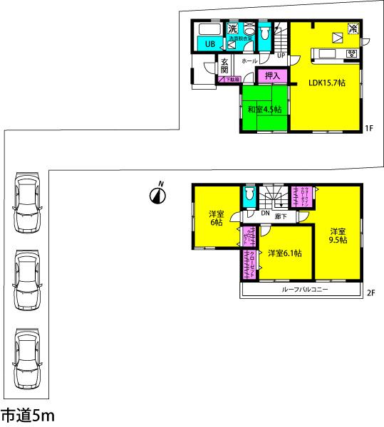 Floor plan. 31,900,000 yen, 4LDK, Land area 199.08 sq m , Building area 98.14 sq m