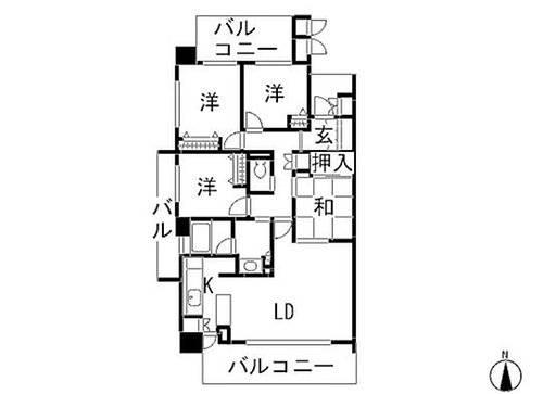 Floor plan. 4LDK, Price 31 million yen, Occupied area 87.56 sq m Floor