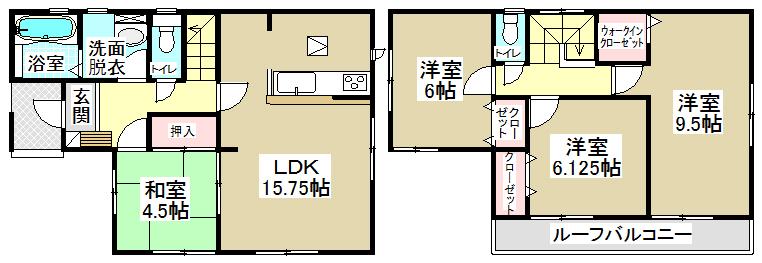 Floor plan. 31,900,000 yen, 4LDK, Land area 199.08 sq m , Building area 98.14 sq m