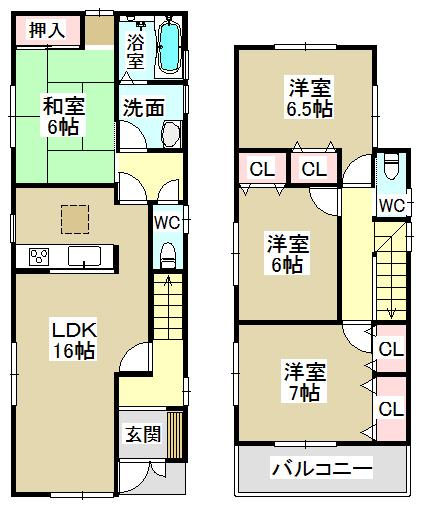 Floor plan. 27,800,000 yen, 4LDK, Land area 131.11 sq m , Building area 99.23 sq m