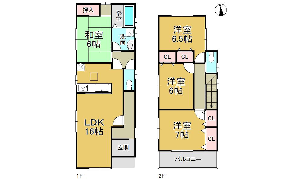 Floor plan. Price 27,800,000 yen, 4LDK, Land area 131.11 sq m , Building area 99.23 sq m