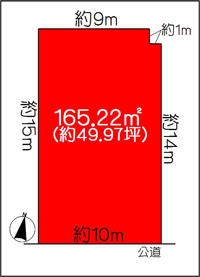 Compartment figure. Land price 9.8 million yen, Land area 165.22 sq m
