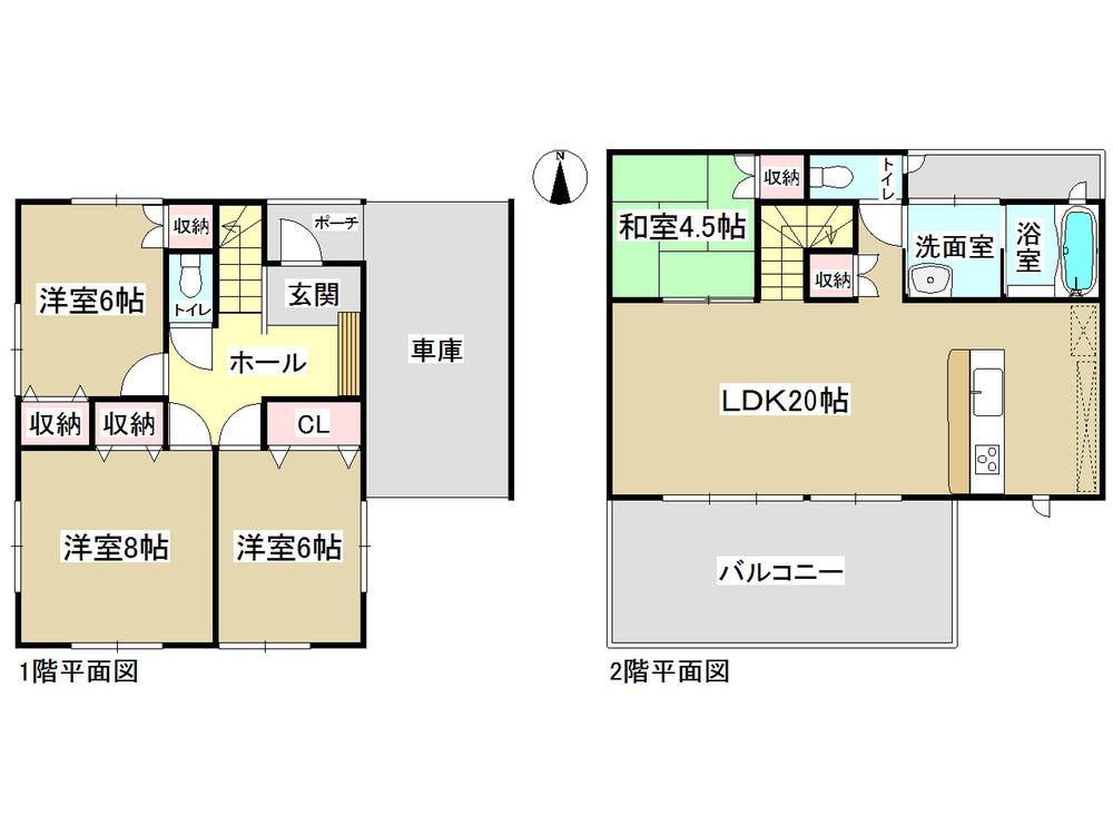 Floor plan. (1 Building), Price 37 million yen, 4LDK, Land area 132.23 sq m , Building area 120.47 sq m