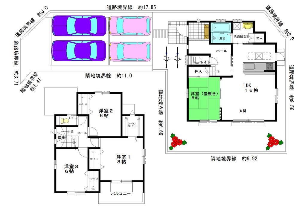 Floor plan. 29,800,000 yen, 4LDK, Land area 170.42 sq m , It is a building area of ​​106.83 sq m floor plan
