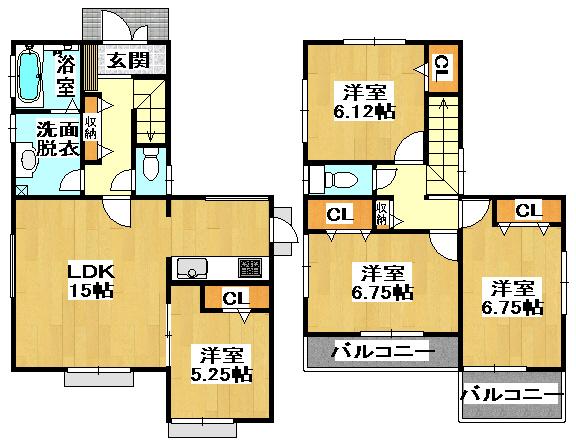 Floor plan. 31,800,000 yen, 4LDK, Land area 148.04 sq m , Building area 95.65 sq m