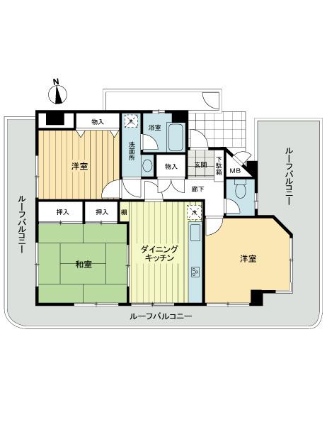 Floor plan. 3LDK, Price 13.5 million yen, Occupied area 67.81 sq m footprint 67.81 sq m  ・ 3DK type