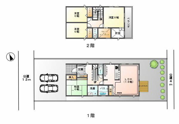 Floor plan. 34,900,000 yen, 4LDK, Land area 168.02 sq m , Both building area 117.23 sq m living open-air blow that communication can be achieved is attractive! ! 