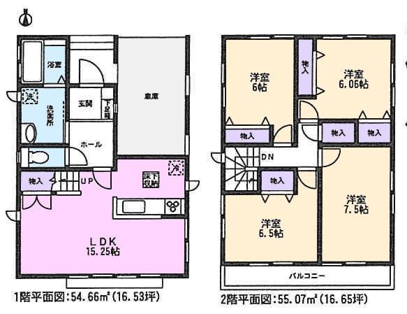 Floor plan. 29,800,000 yen, 4LDK, Land area 105.08 sq m , Building area 109.73 sq m