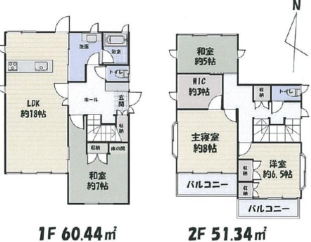 Floor plan. 29,800,000 yen, 4LDK, Land area 186.82 sq m , Building area 111.78 sq m