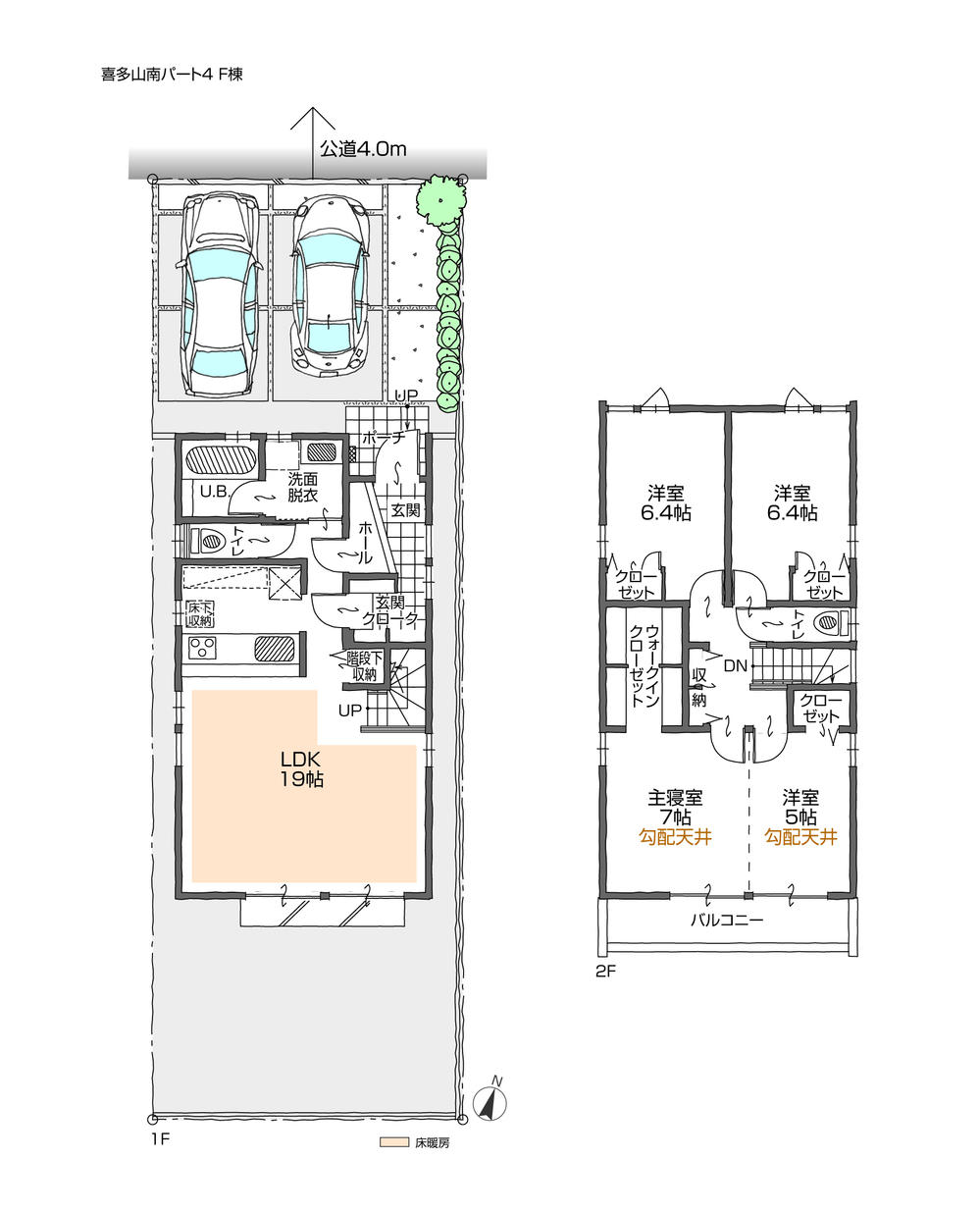 Floor plan. (F Building), Price 37,700,000 yen, 4LDK, Land area 138.37 sq m , Building area 110.94 sq m