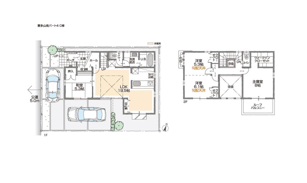 Floor plan. (C Building), Price 39,700,000 yen, 4LDK, Land area 137.18 sq m , Building area 110.14 sq m