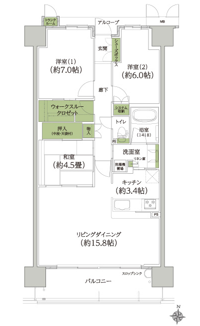 Floor: 3LDK, occupied area: 82.32 sq m, Price: 25,280,000 yen