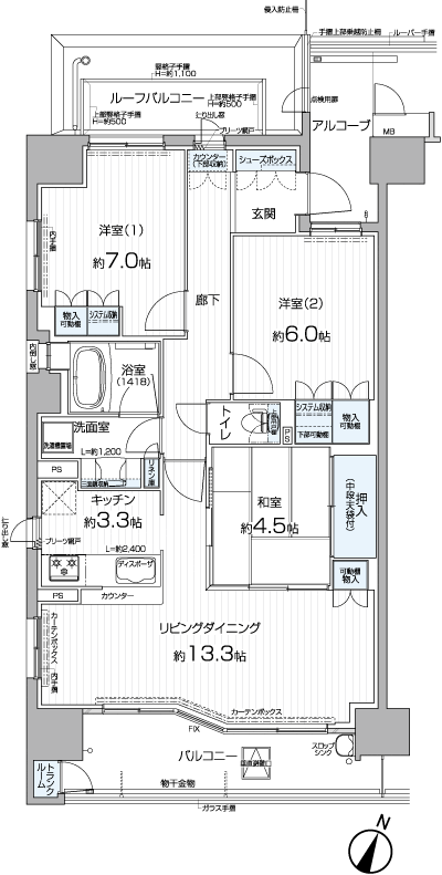 Floor: 3LDK, occupied area: 81.45 sq m, Price: 28,280,000 yen