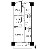Floor: 3LDK, occupied area: 72.53 sq m, Price: 22,380,000 yen