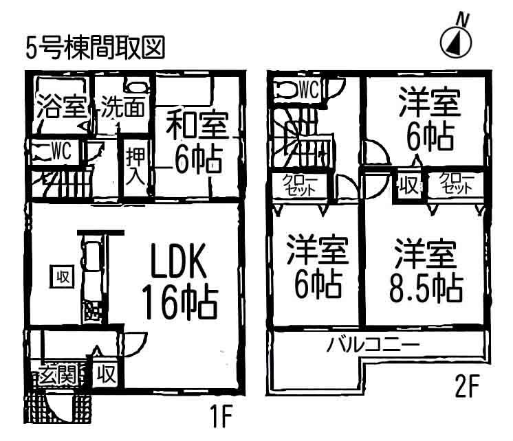 Floor plan. 32,300,000 yen, 4LDK, Land area 125.1 sq m , Building area 104.34 sq m