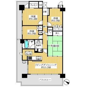 Floor plan. 4LDK, Price 24,900,000 yen, Footprint 85.4 sq m , Balcony area 26 sq m