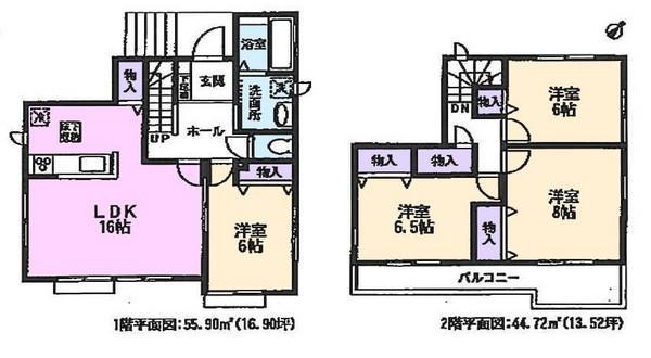 Floor plan. 25,800,000 yen, 4LDK, Land area 145.64 sq m , Building area 100.62 sq m