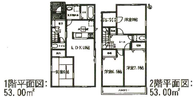Floor plan. (4 Building), Price 27,800,000 yen, 4LDK, Land area 133.18 sq m , Building area 106 sq m