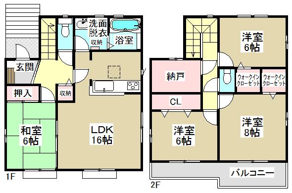 Floor plan. 35,900,000 yen, 4LDK + S (storeroom), Land area 188.2 sq m , Building area 107.65 sq m