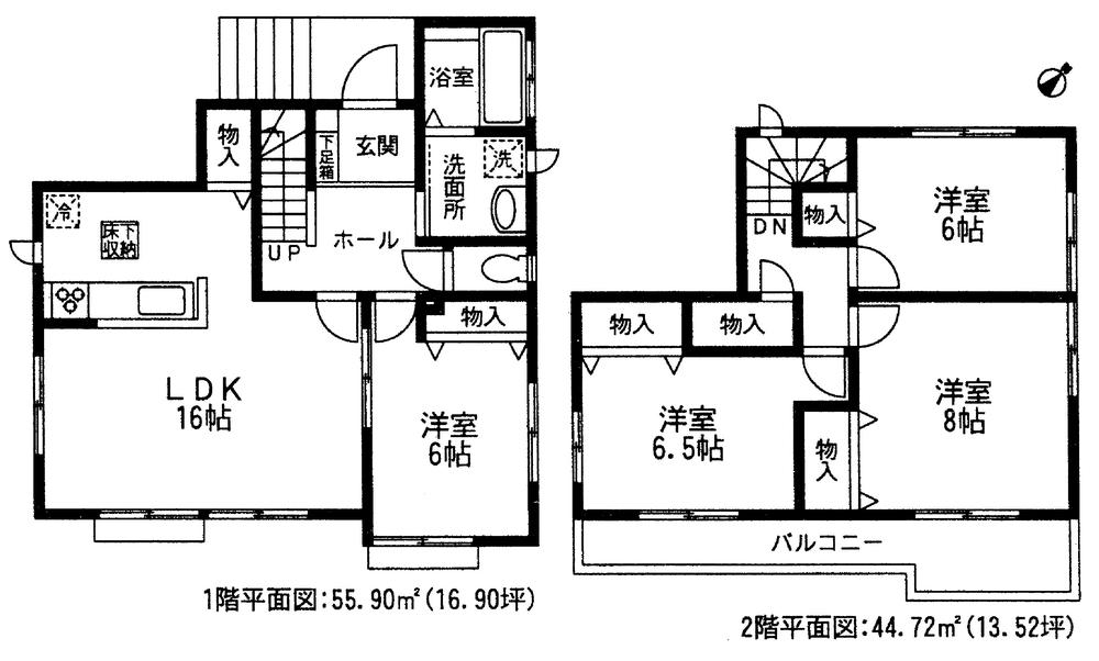 Floor plan. (B Building), Price 25,800,000 yen, 4LDK, Land area 145.64 sq m , Building area 100.62 sq m