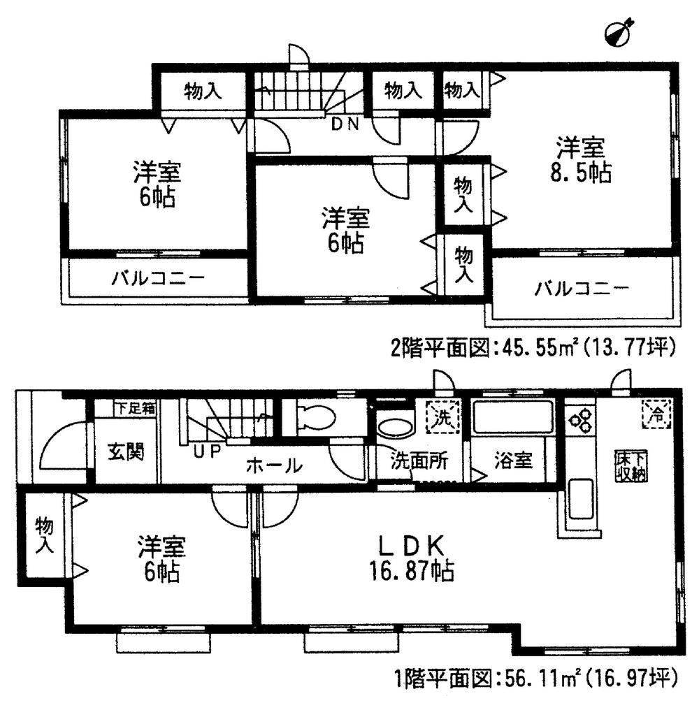 Floor plan. (D Building), Price 25,800,000 yen, 4LDK, Land area 166.52 sq m , Building area 101.66 sq m