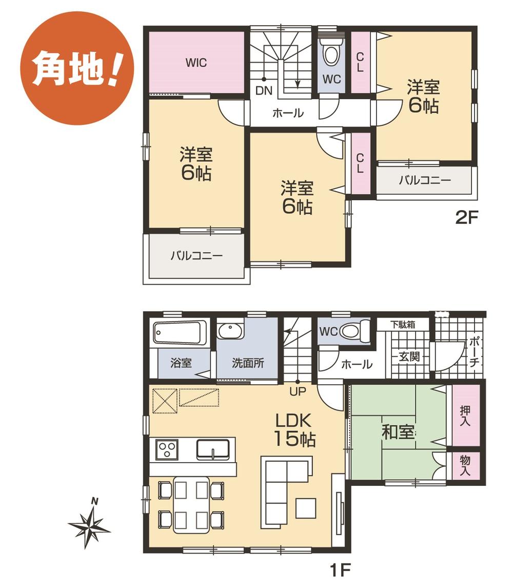 Floor plan. (A Building), Price 29,900,000 yen, 4LDK+S, Land area 100.01 sq m , Building area 93.44 sq m