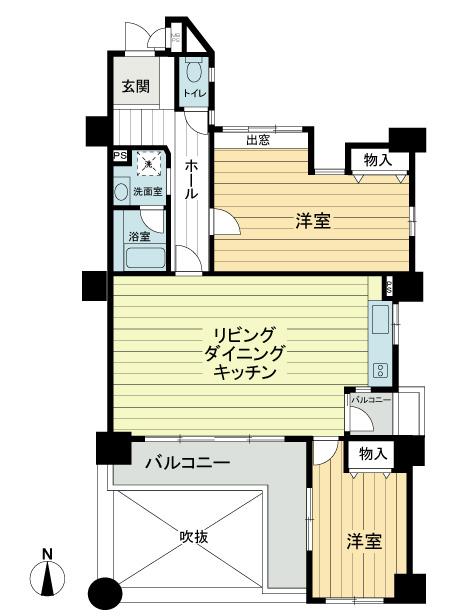 Floor plan. 2LDK, Price 18,800,000 yen, Occupied area 81.26 sq m , Balcony area 13.63 sq m Floor