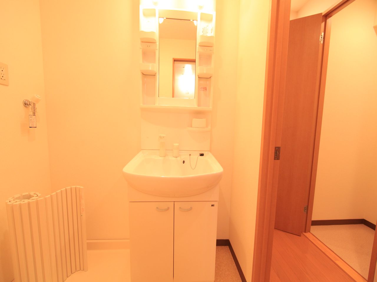 Washroom. Dressing room Independent washbasin (shampoo dresser with in-room washing machine storage