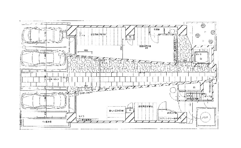 Building appearance. Plan view of the first floor building