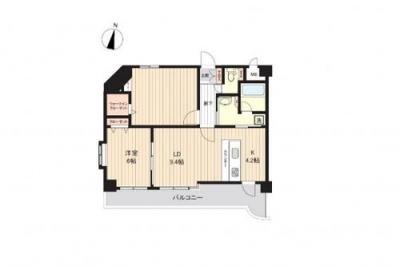 Floor plan. 2LDK, Price 24,900,000 yen, Occupied area 63.99 sq m , Balcony area 12.66 sq m