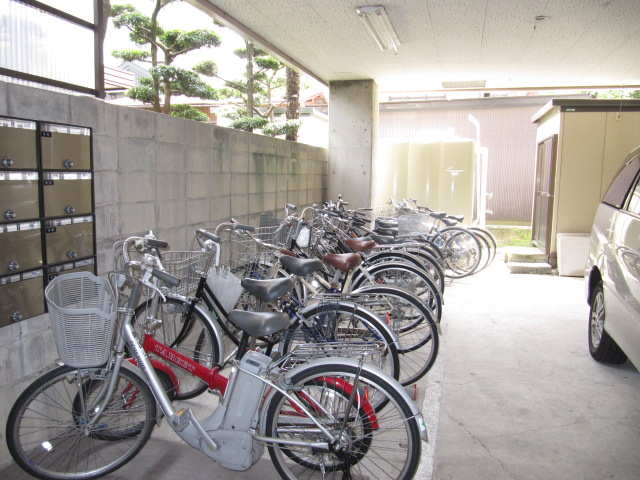 Entrance. Bicycle-parking space